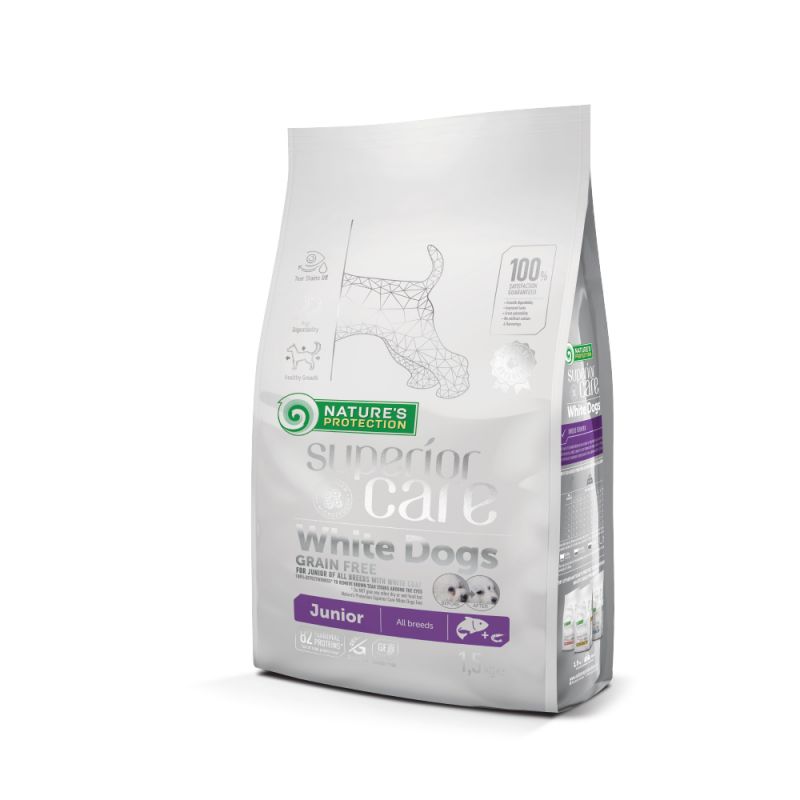 Nature's Protection White Dogs Junior Salmone all breeds Superior Care grain free