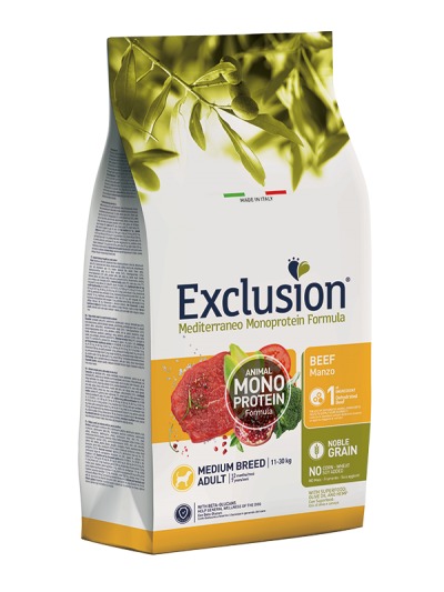 EXCLUSION MEDITERRANEO Monoproteic -Medium/manzo | 11-30kg