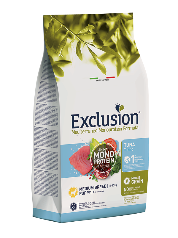 EXCLUSION MEDITERRANEO Monoproteic -Medium- Puppy | tonno 11-30kg
