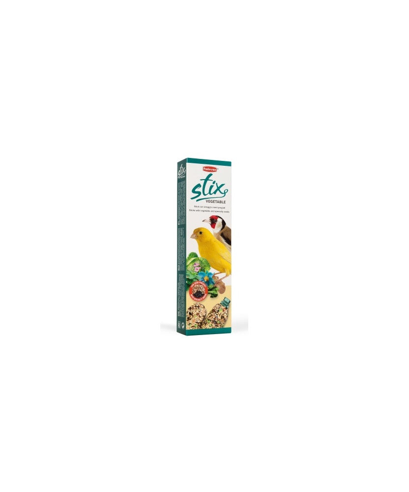 Padovan Stix Vegetable con Ortaggi e Semi Pregiati per Canarini e Cardellini da 80 gr