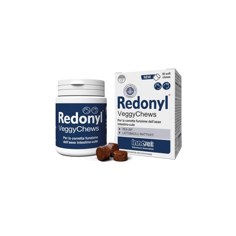 Innovet REDONYL VEGGY Integratore Intestino-Cute per Cani e Gatti 30 Soft Chews
