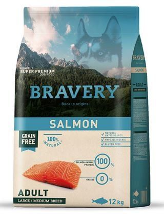 Bravery Dog Medium Large Adult Salmone Grain Free Monoprotein