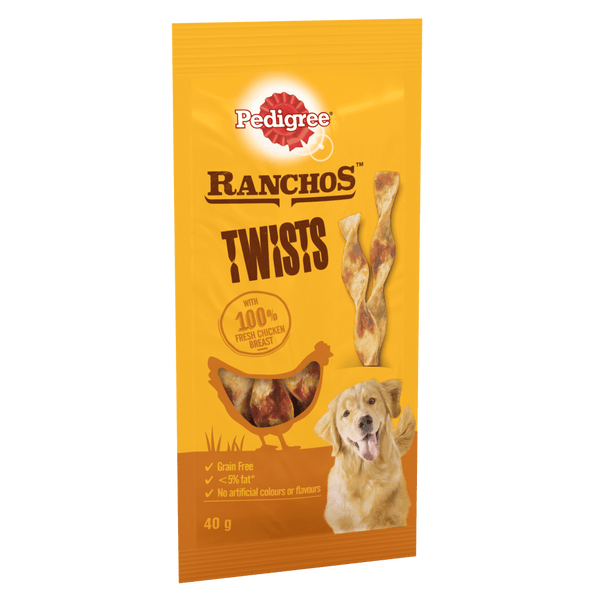 Pedigree Ranchos Twists Snack per cane