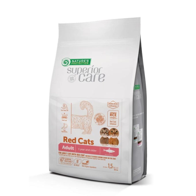 NATURE'S PROTECTION SUPERIOR CARE Red Cats Grain Free Aringa Adult All Breeds - per gatti a pelo rosso