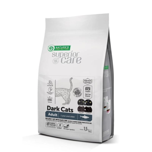 NATURE'S PROTECTION SUPERIOR CARE Dark Cats Grain Free Herring Adult All Breeds - per gatti a pelo nero