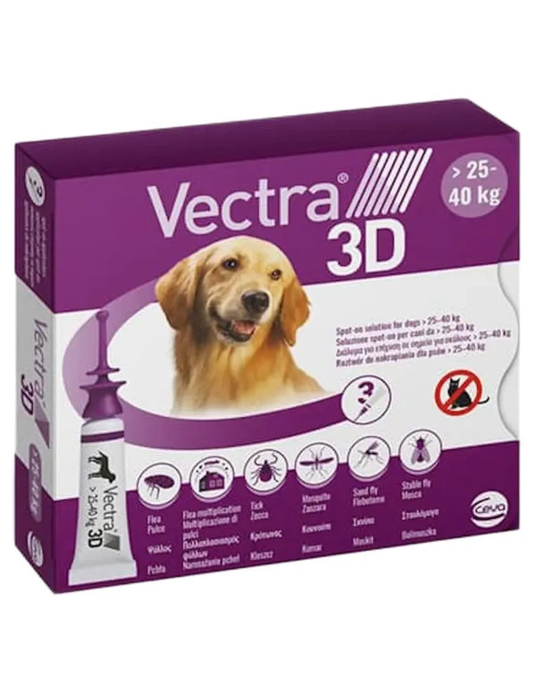 Vectra 3D Cani 25 - 40 kg n.3 pipette