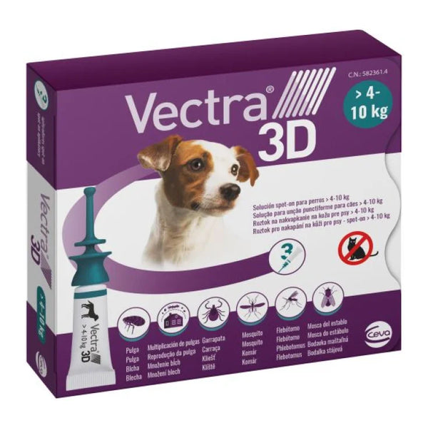 Vectra 3D Cani 4 - 10 kg n.3 pipette
