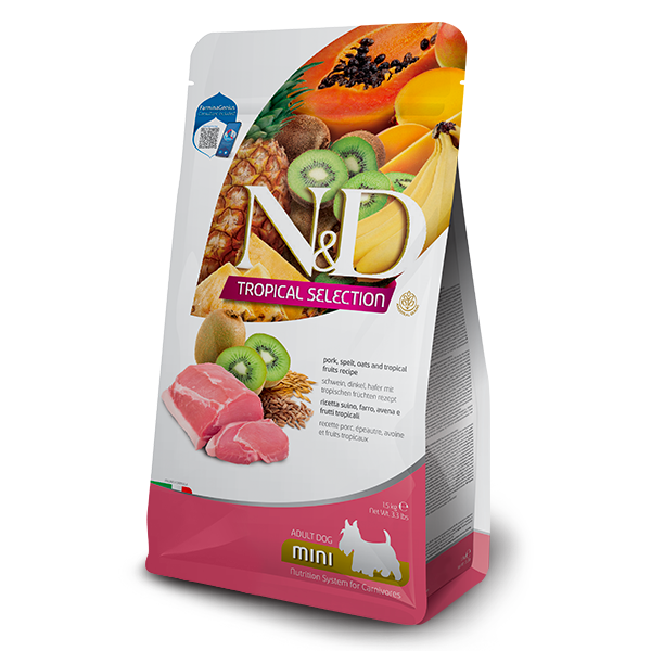 Farmina N&D Cane Tropical Selection Adult Mini Maiale e Frutta Tropicale
