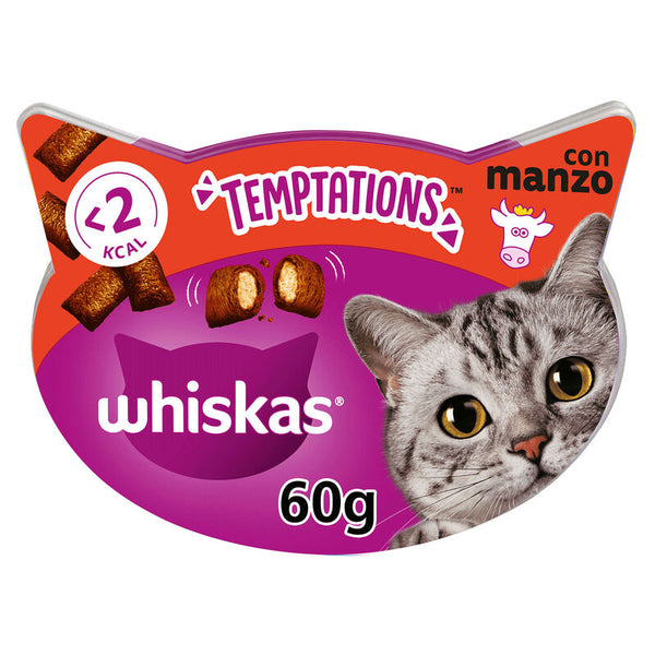 Whiskas Temptations Snack con Manzo  60 gr