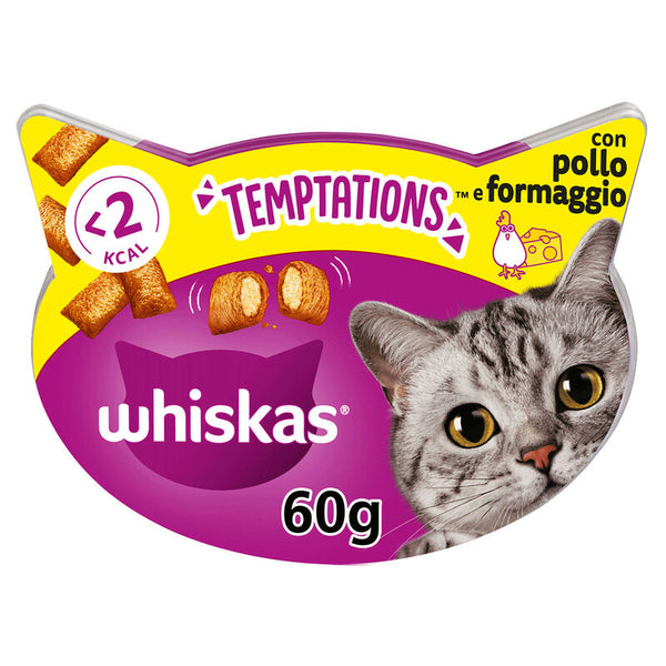 Whiskas Temptations Snack con Pollo e Formaggio 60 gr