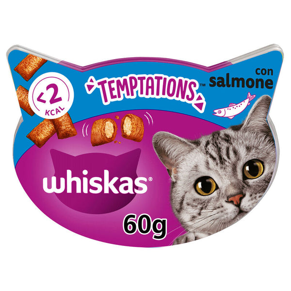 Whiskas Temptations Snack con Salmone 60 gr