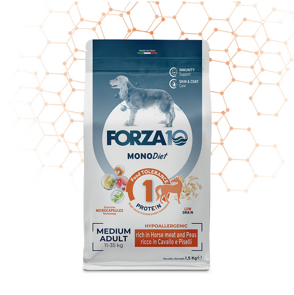 Forza10 MonoDiet Medium Adult - Cavallo e Piselli 12Kg