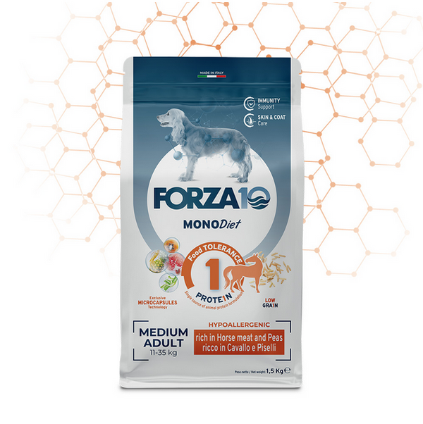 Forza10 MonoDiet Medium Adult - Cavallo e Piselli 12Kg