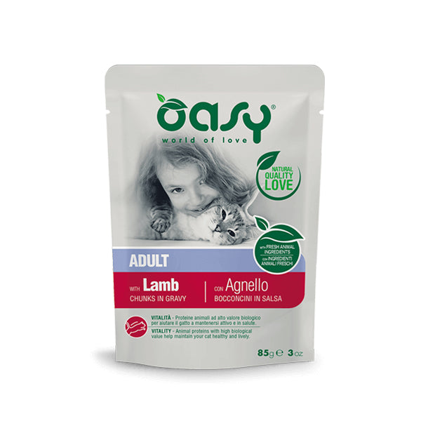 Oasy - Umido Gatto - BOCCONCINI IN SALSA • Adult con Agnello