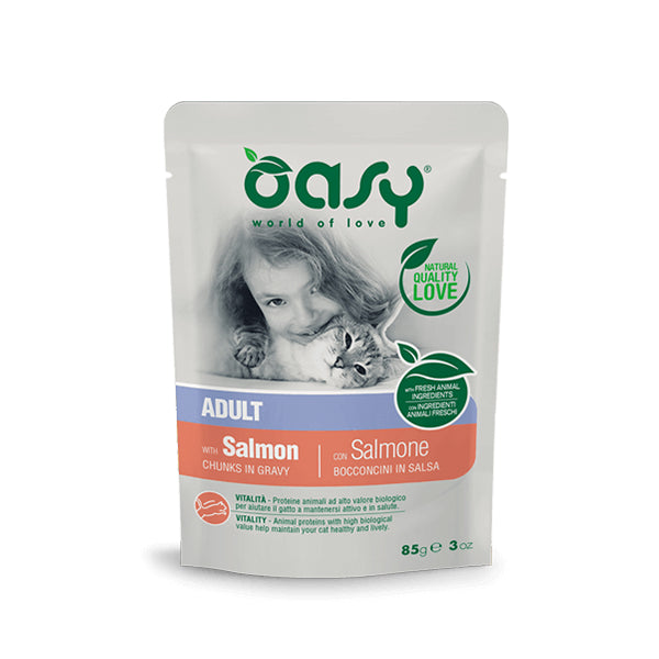 Oasy - Umido Gatto - BOCCONCINI IN SALSA • Adult con Salmone