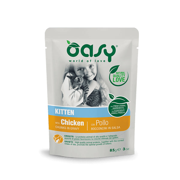 Oasy - Umido Gatto - BOCCONCINI IN SALSA • Kitten con Pollo