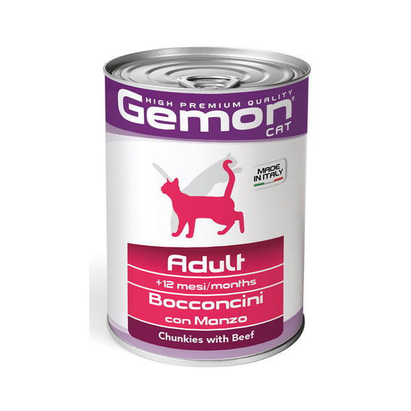 Gemon Gatto Bocconcini con Manzo – Adult