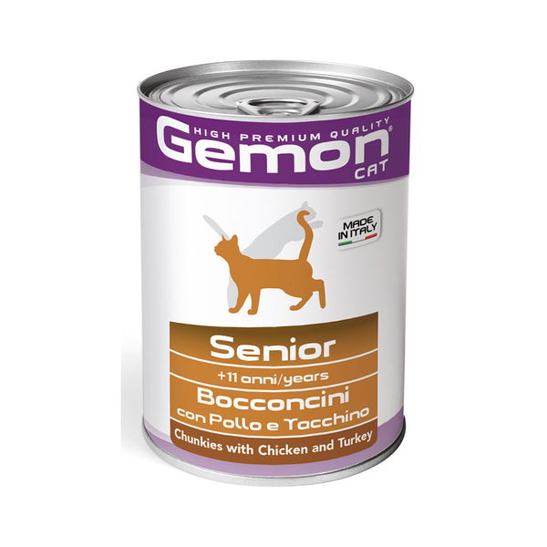 Gemon Gatto Bocconcini con Pollo e Tacchino – Senior