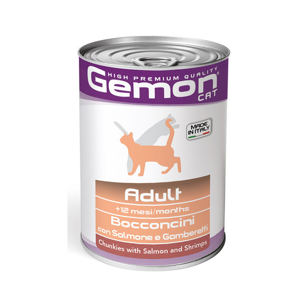 Gemon Gatto Bocconcini con Salmone e Gamberetti – Adult