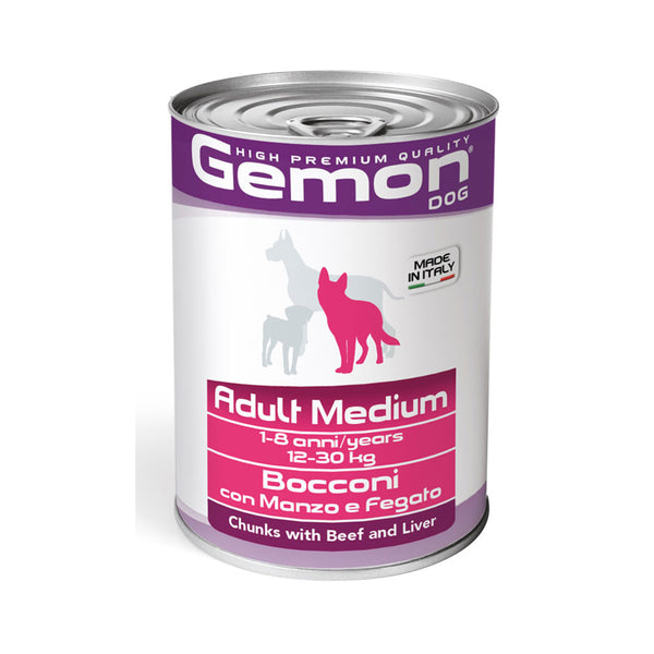 Gemon Bocconi con Manzo e Fegato – Adult Medium