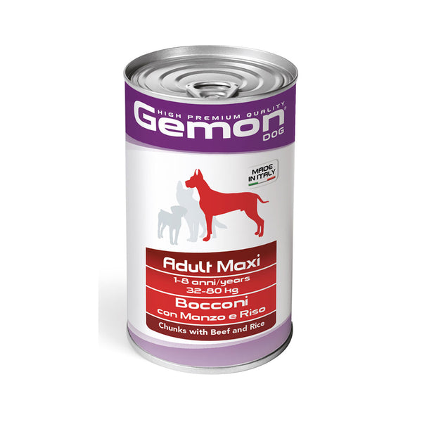 Gemon Bocconi con Manzo e Riso – Adult Maxi