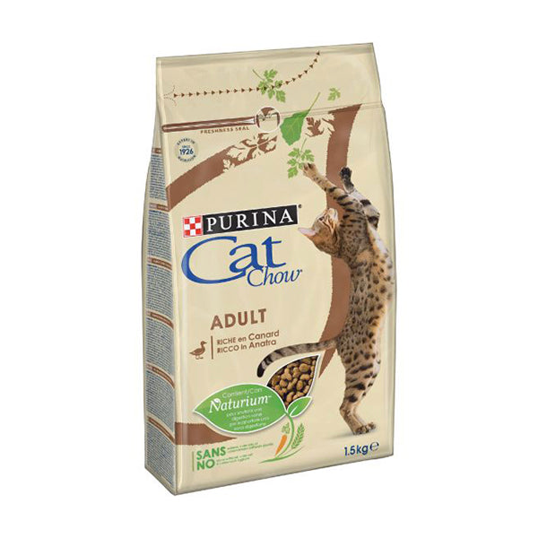 CAT CHOW Adult Gatto Crocchette ricco in Anatra