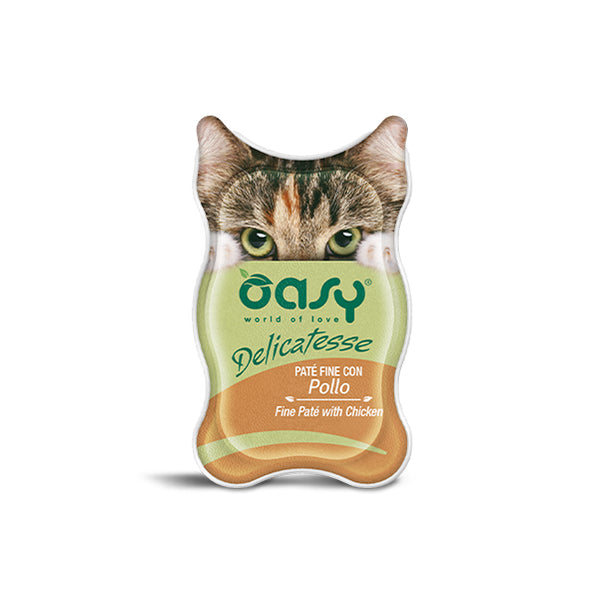 Oasy Delicatesse Busta 85G - Umido Gatto - Patè fine con Pollo