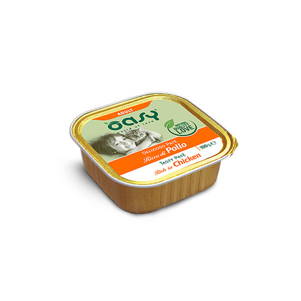 Oasy Umido Gatto DELIZIOSO PATÉ - 100gr - Adult Ricco di Pollo
