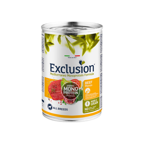 EXCLUSION MEDITERRANEO Umido Monoproteic ADULT manzo ALL BREEDS