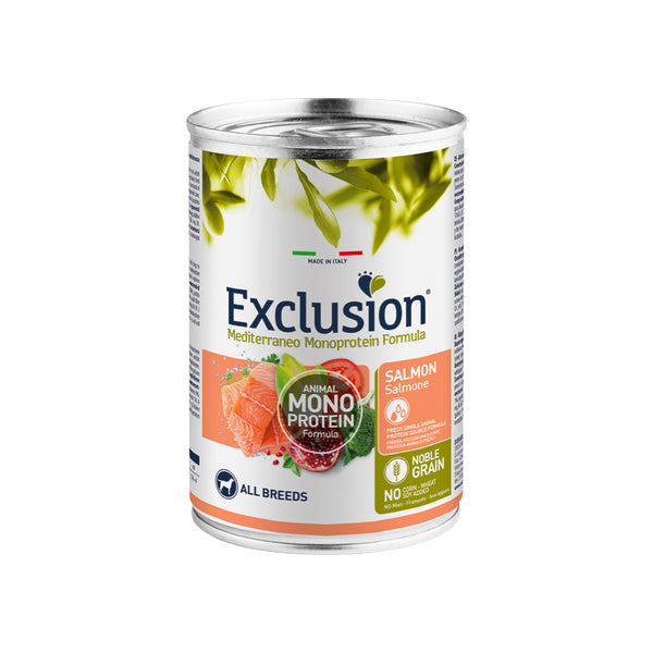 Exclusion Mediterraneo Umido Cane Adult Monoprotein Salmone ALL BREEDS 400gr
