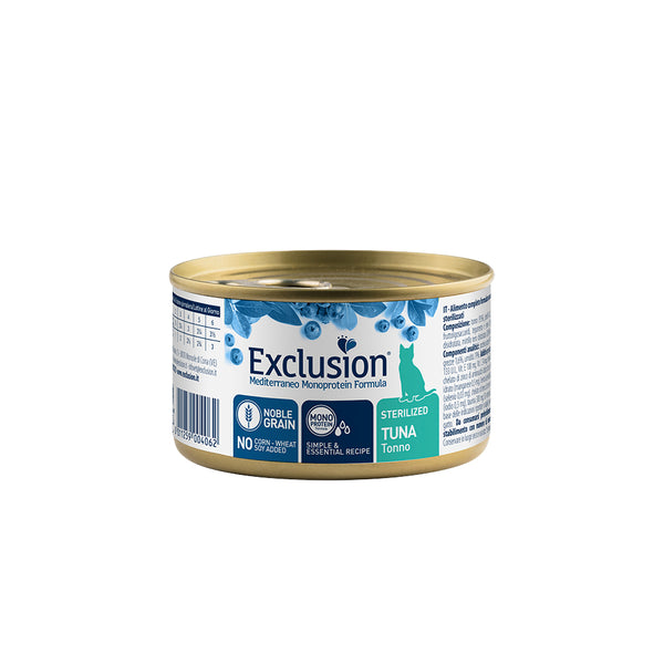 EXCLUSION MEDITERRANEO Monoproteic Umido gatto sterilizzato al tonno