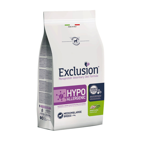 EXCLUSION MONOPROTEIN VET DIET CANE HYPOALLERGENIC INSECT & PEA MEDIUM&LARGE BREED