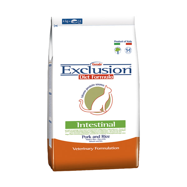 EXCLUSION MONOPROTEIN VET DIET INTESTINAL Gatto maiale e riso