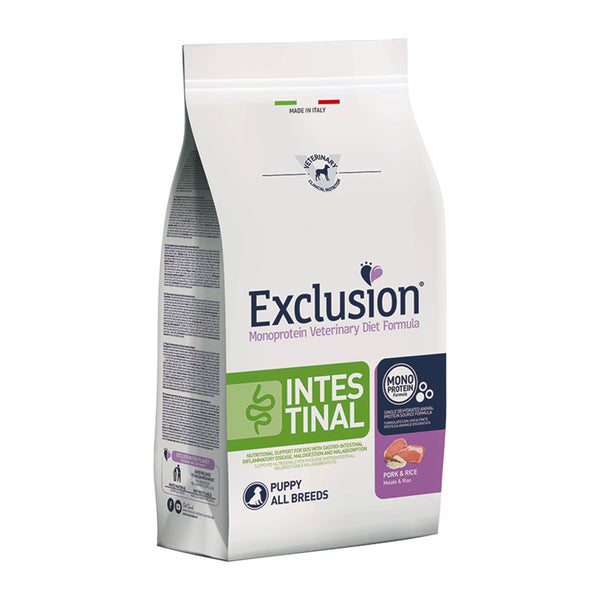 EXCLUSION MONOPROTEIN VET DIET INTESTINAL con Maiale e riso PUPPY ALL BREEDS