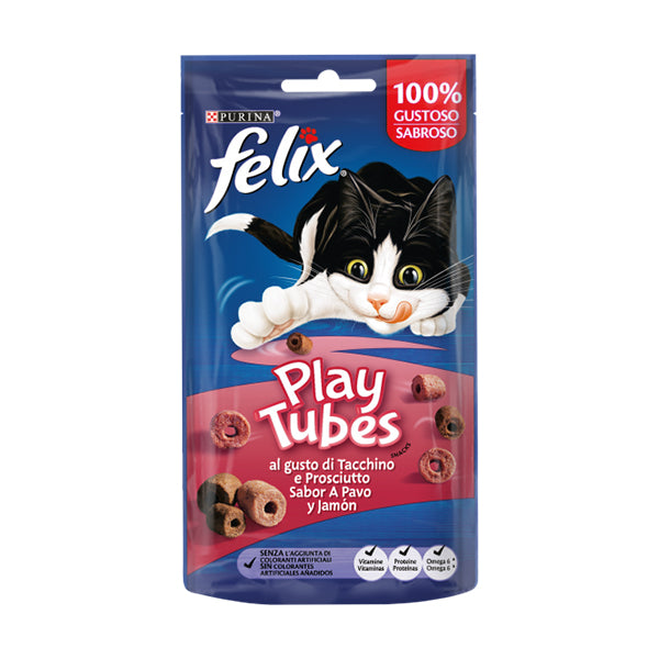 FELIX® Play Tubes Snacks al gusto di Tacchino e Prosciutto