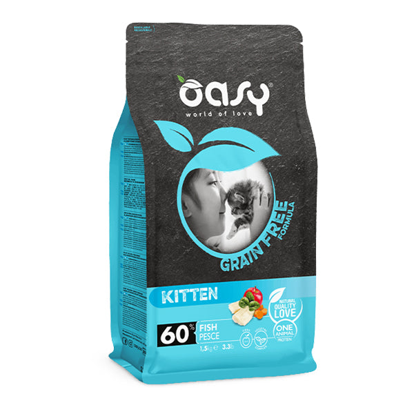 Oasy Grain Free Cat Kitten Pesce