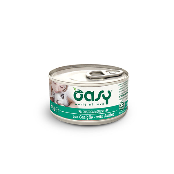 Oasy GUSTOSA MOUSSE Umido Gatto 85gr • con Coniglio