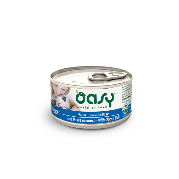 Oasy GUSTOSA MOUSSE Umido Gatto 85gr con Pesce Oceanico
