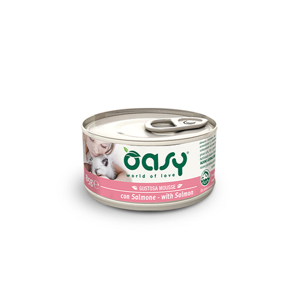Oasy GUSTOSA MOUSSE Umido Gatto 85gr con Salmone