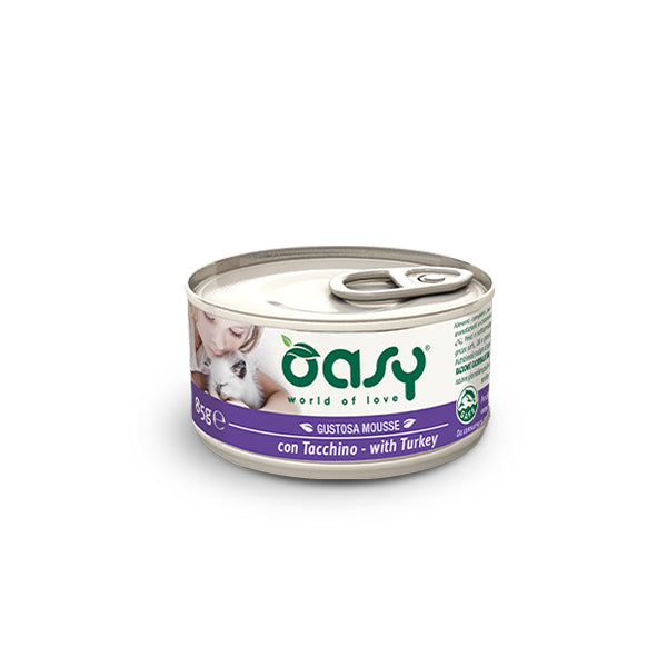 Oasy GUSTOSA MOUSSE Umido Gatto 85gr con Tacchino