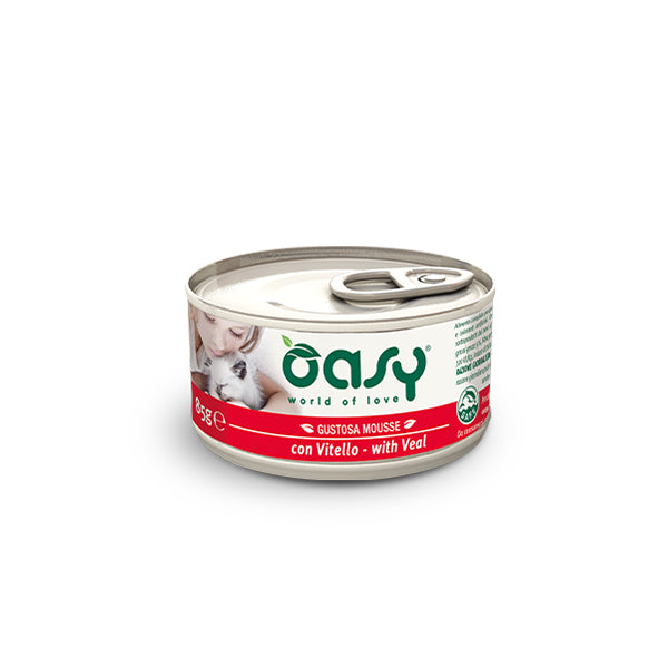 Oasy GUSTOSA MOUSSE Umido Gatto 85gr con Vitello