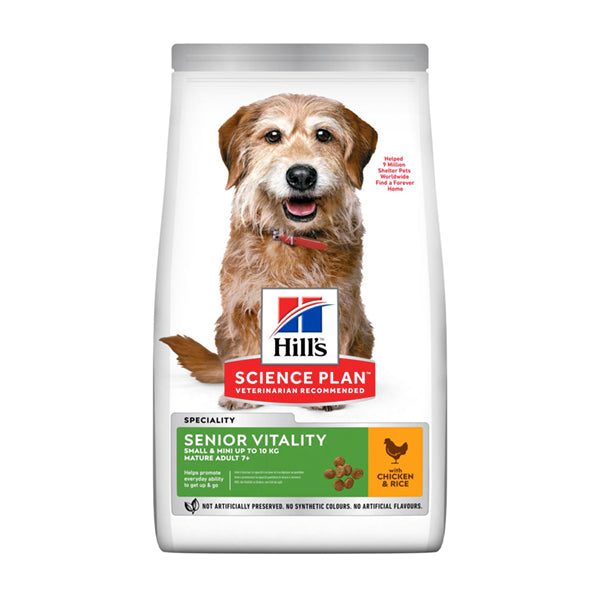 HILL'S SCIENCE PLAN Senior Vitality Small & Mini Mature Adult 7+ Alimento per Cani con Pollo e Riso