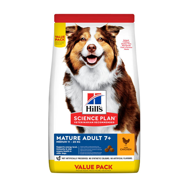 Hill's Science Plan Medium Mature Adult 7+ Alimento per Cani con Pollo
