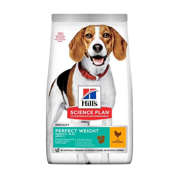 Hill's Science Plan Perfect Weight Medium Alimento per Cani con Pollo