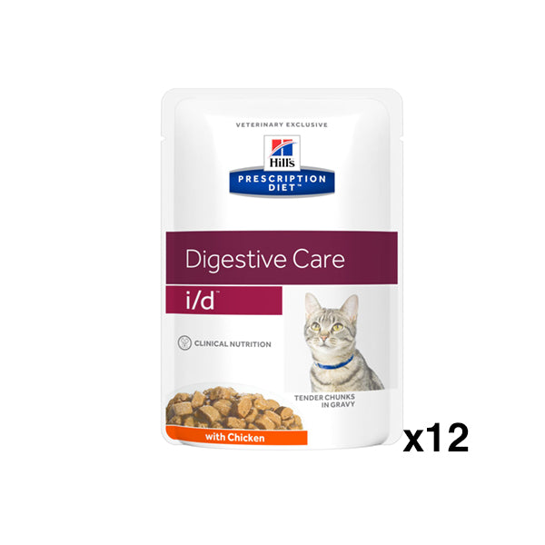Hill's™ Prescription Diet™ i/d™ Alimento per Gatti con Pollo 12 Bustine