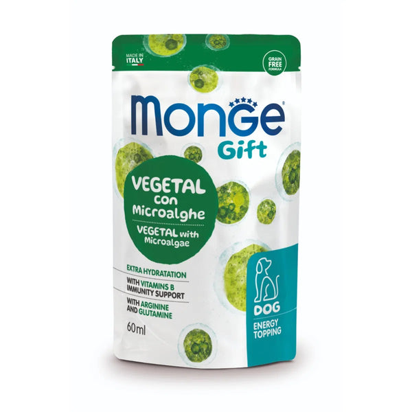Monge Gift Energy Topping Vegetal Dog con Microalghe Extra Idratazione Cani 60ml