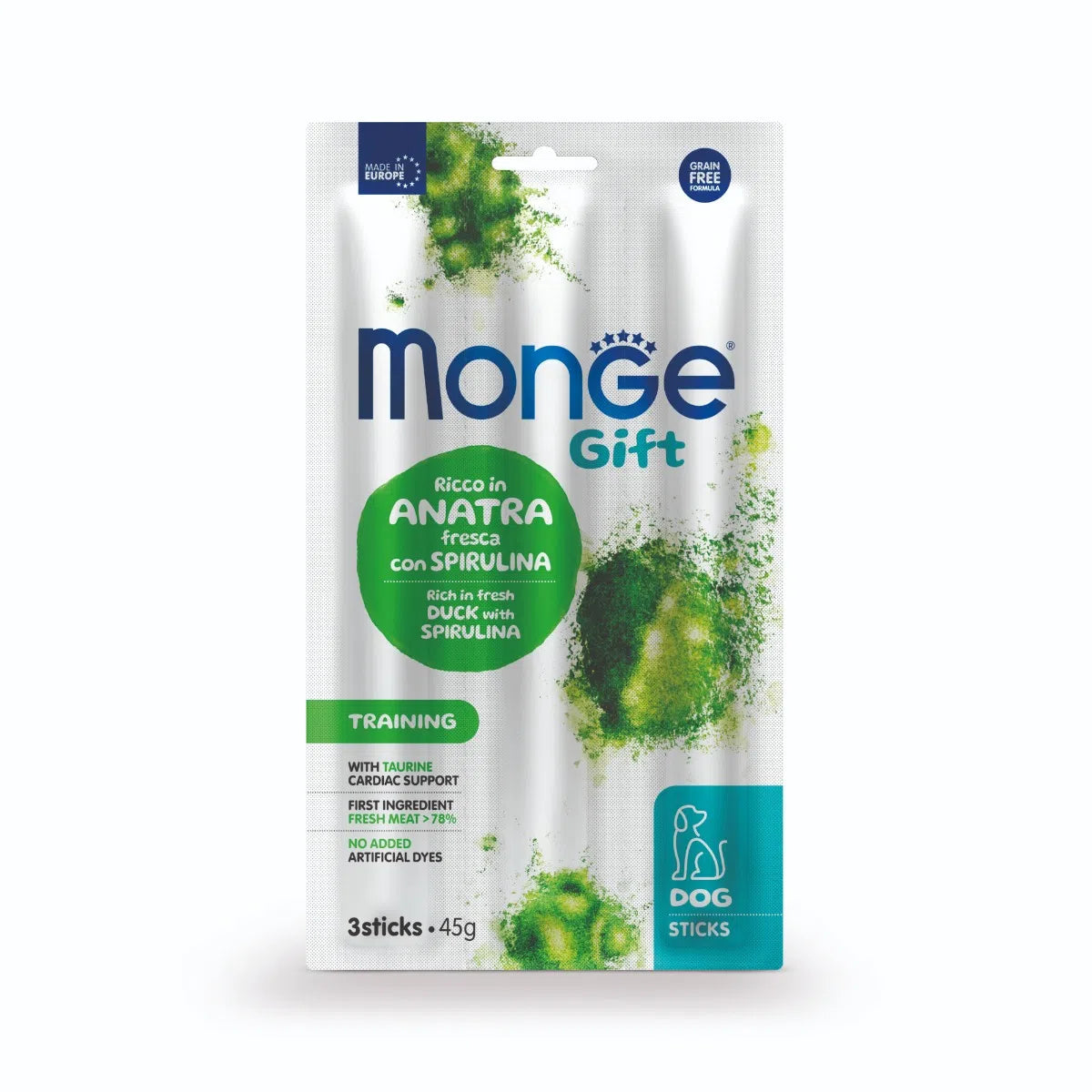 Monge Gift Bars Training con Anatra fresca e Spirulina