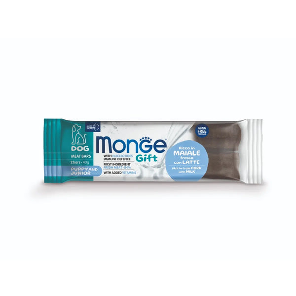 Monge Gift Meat Bars puppy&Junior con Maiale e latte