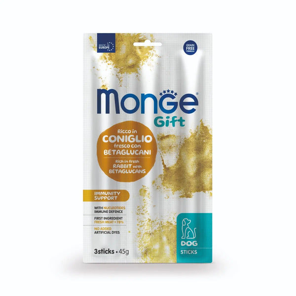 Monge Gift Dog Sticks Immunity Support Ricco in Coniglio con  45g