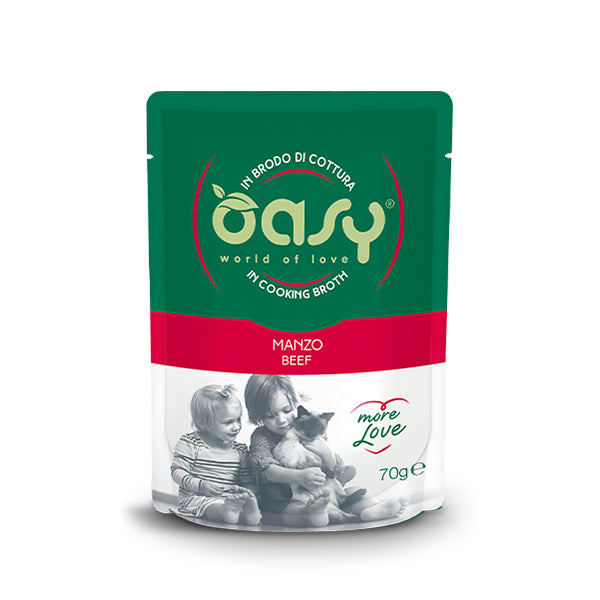 Oasy MORE LOVE Gatto 70gr • Manzo